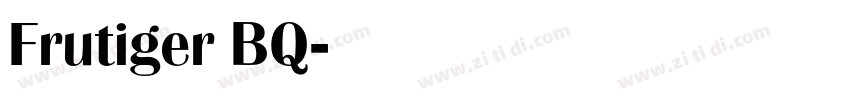 Frutiger BQ字体转换